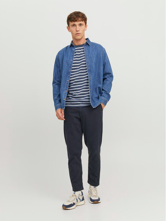 Jack&Jones Jack&Jones Chino hlače Harlow 12242188 Mornarsko modra Tapered Fit