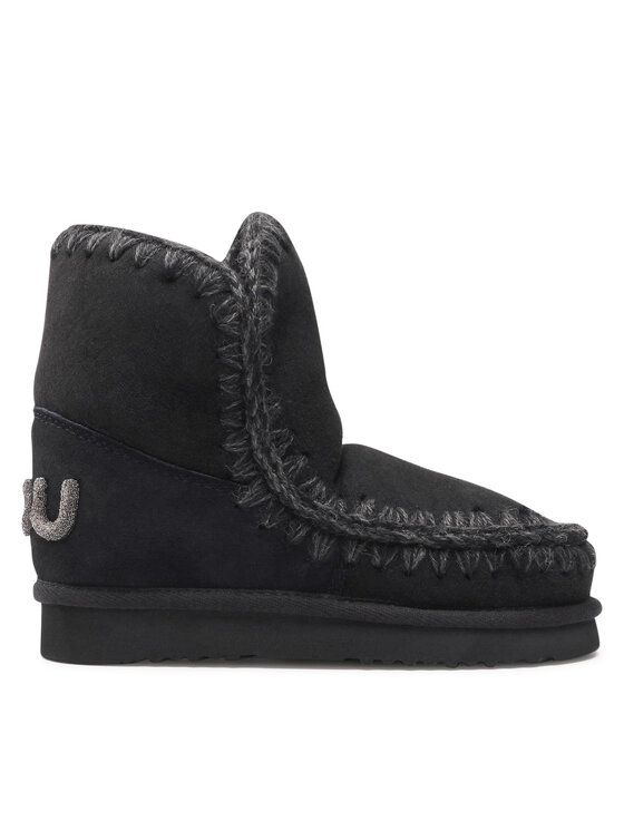Mou Mou Sněhule Eskimo 18 Glitter Logo MU.FW101050A Černá