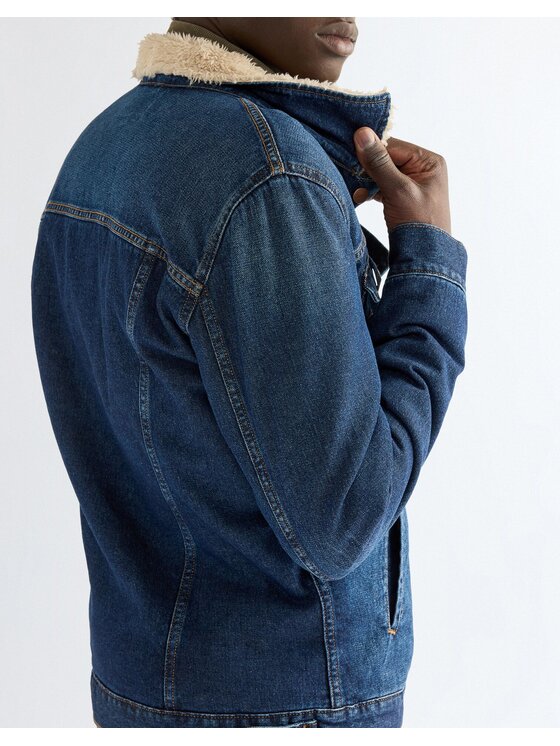 Wrangler Wrangler Kurtka jeansowa 112386933 Granatowy Regular Fit