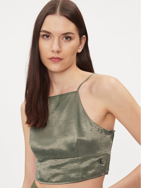 Calvin Klein Jeans Calvin Klein Jeans Top J20J222903 Verde Slim Fit