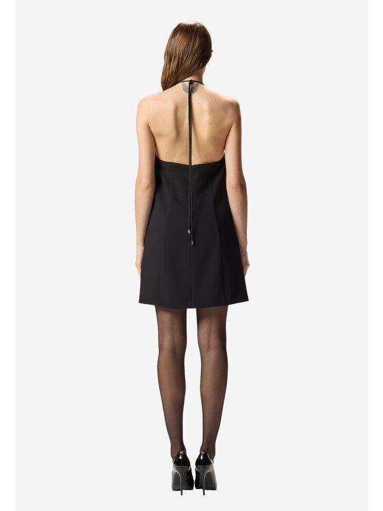 PINKO PINKO Sukienka Inkognito abito doppia tela Czarny Slim Fit
