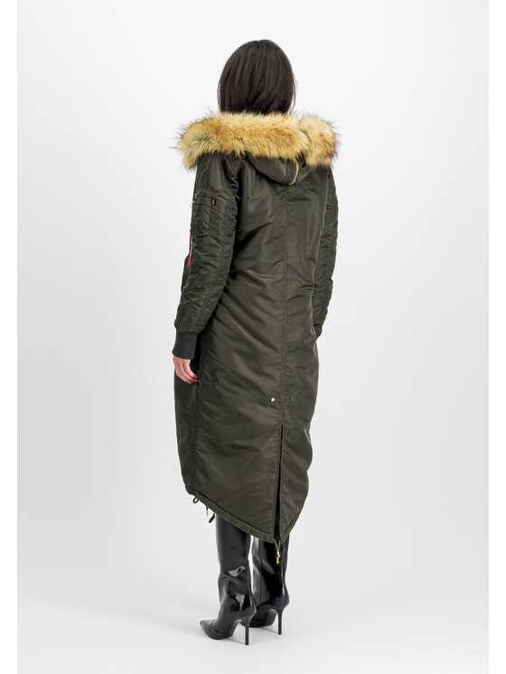 Alpha Industries Alpha Industries Kurtka zimowa Long Fishtail Field Jacket Women Khaki Regular Fit