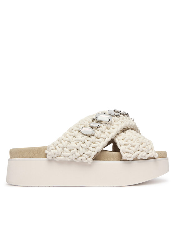 Inuikii Inuikii Klapki Woven Stones Platform 1004.005.0043 Biały