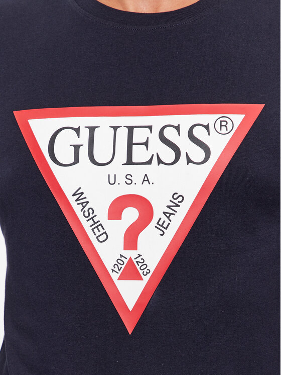 Guess Guess Longsleeve Original Logo M2YI31 I3Z14 Blu scuro Slim Fit