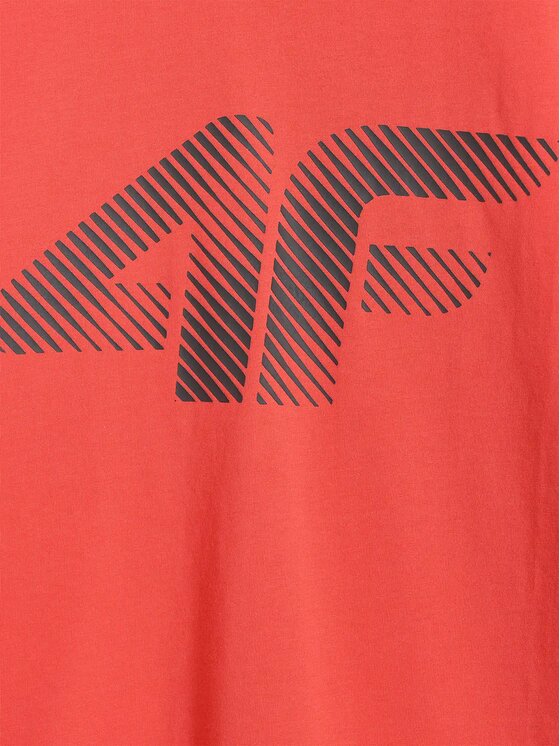 4F 4F T-Shirt 4FWMM00TTSHM2257-062S Czerwony Regular Fit