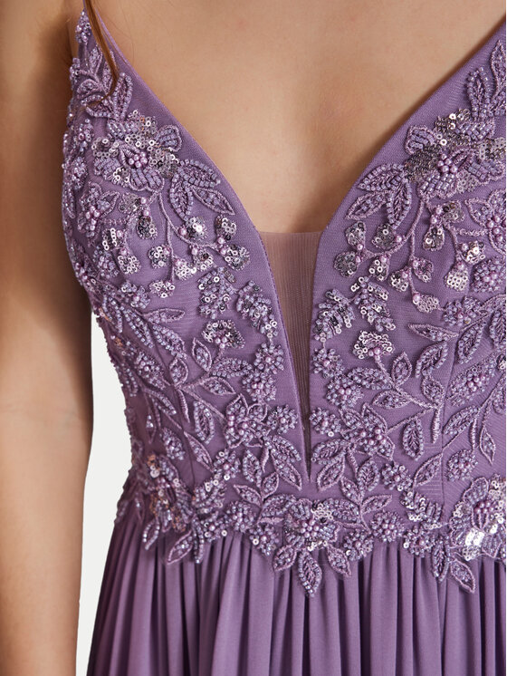 Hey Kyla Hey Kyla Sukienka wieczorowa 5AI082HK Fioletowy Regular Fit