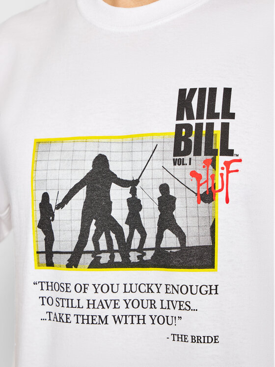 HUF HUF Majica KILL BILL Death List TS01535 Bela Regular Fit