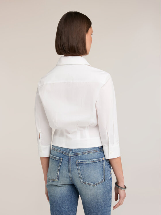 Motivi Motivi Camicia 5015Q000913N011 Bianco Regular Fit