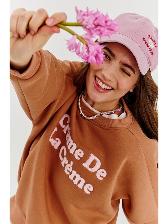 NAOKO NAOKO Mikina Creme De La Creme Hnědá Regular Fit