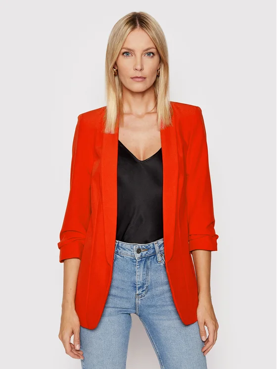Pieces Sakko Boss 17090996 Rot Regular Fit