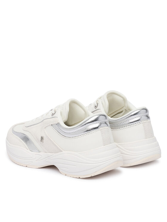 Tommy Hilfiger Tommy Hilfiger Laisvalaikio batai Th Modern Sporty Runner Leather FW0FW09590 Balta