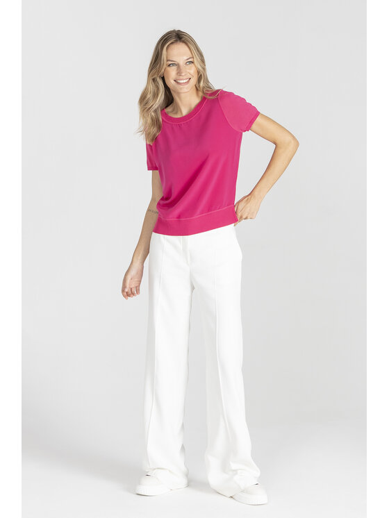 Deni Cler Milano Deni Cler Milano Bluzka T-DC-1236-E2-80-33-1 Różowy Regular Fit