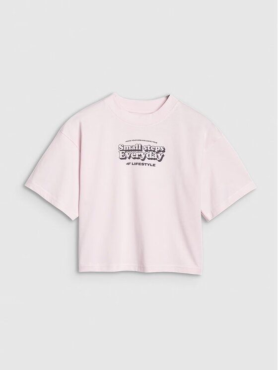 4F 4F T-shirt 4FJRSS25TTSHF2587-12S Bianco Cropped Fit