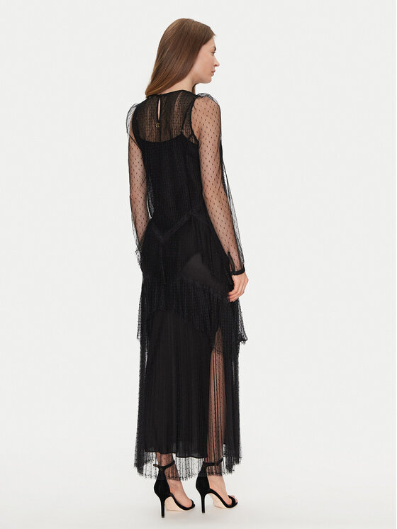 TWINSET TWINSET Letné šaty 251TP2510 Čierna Regular Fit