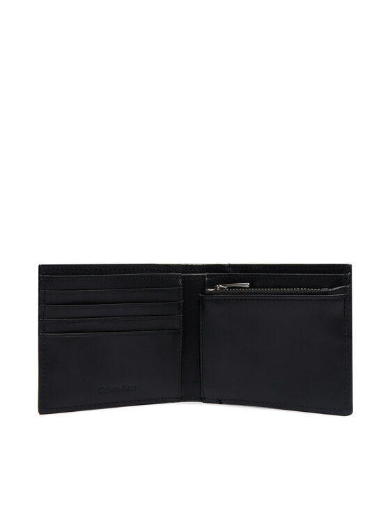Calvin Klein Calvin Klein Голям мъжки портфейл Plaque Billfold W/ Coin LV04D1067G Черен