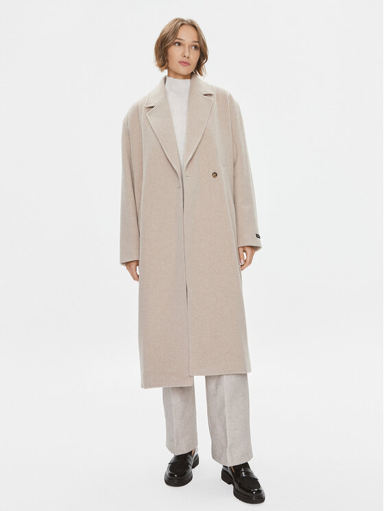 Herskind Herskind Вовняне пальто Zion 4900816 Бежевий Regular Fit