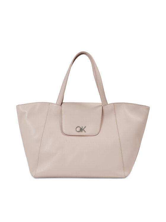 Calvin Klein Ročna Torba Re-Lock Shopper W/Flap K60K611052 Siva