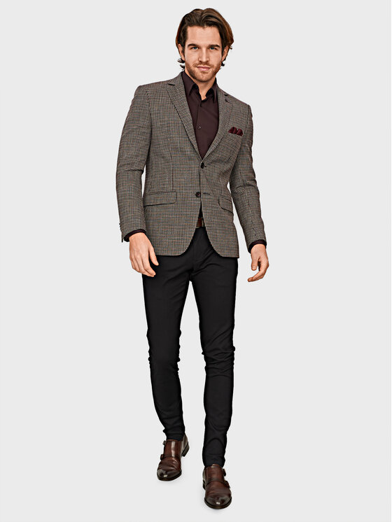 Evenemen Evenemen Marynarka Vika Bordowy Slim Fit