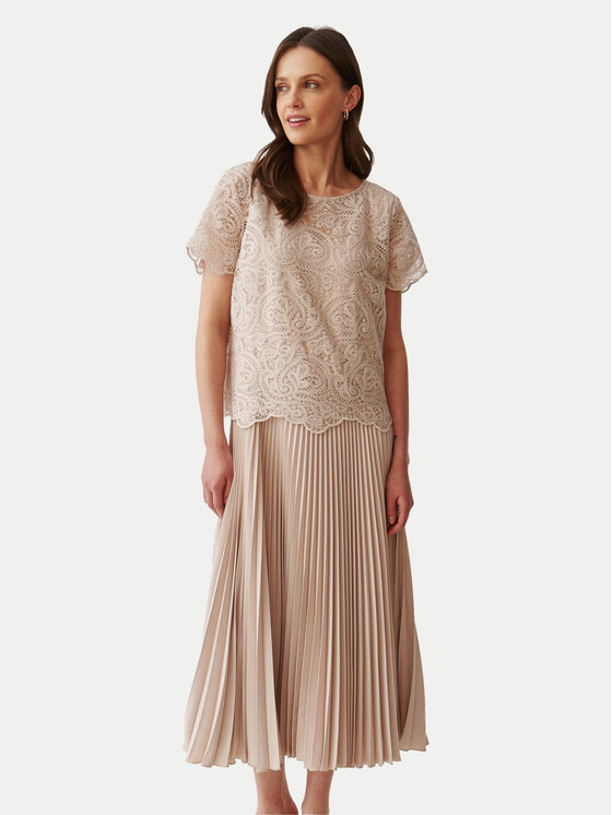 Tatuum Tatuum Kokteiļkleita Luna T2406.215 Bēšs Regular Fit