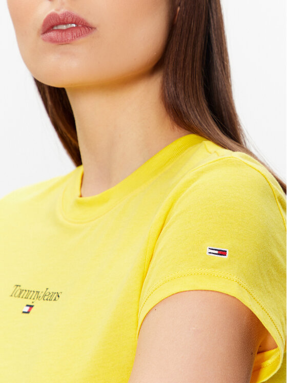 Tommy jeans yellow shirt sales