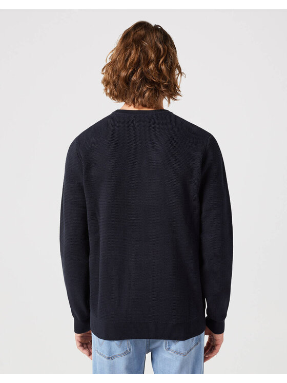 Wrangler Wrangler Sweter CREWNECK SWEATER Czarny Regular Fit