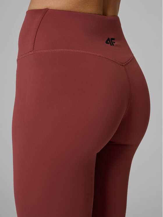 4F 4F Legginsy BASIC+ Brązowy jasny Slim Fit