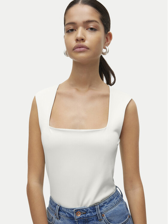 Vero Moda Vero Moda Top Million 10312751 Bijela Slim Fit