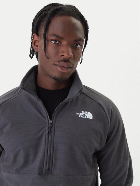 The North Face The North Face Полар 1/2 Glacier NF0A89JH Сив Regular Fit