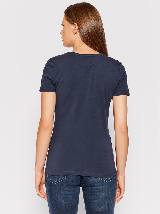 Tommy Jeans Tommy Jeans T-krekls Tjw Skinny Stretch DW0DW09197 Tumši zils Slim Fit