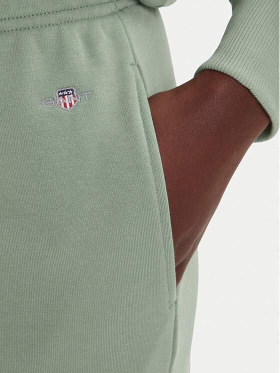 Gant Gant Spodnie dresowe Shield 4200500 Zielony Regular Fit