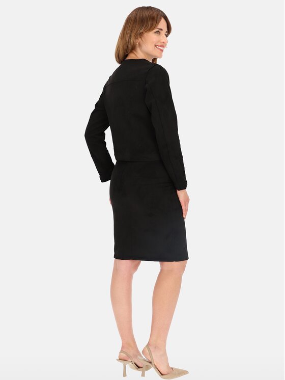 Perso Perso Prechodná bunda BLE241085F Čierna Regular Fit