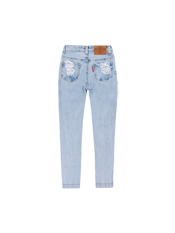 MissDenim MissDenim Spodnie damskie Zip Leg Błękitny Skinny Fit