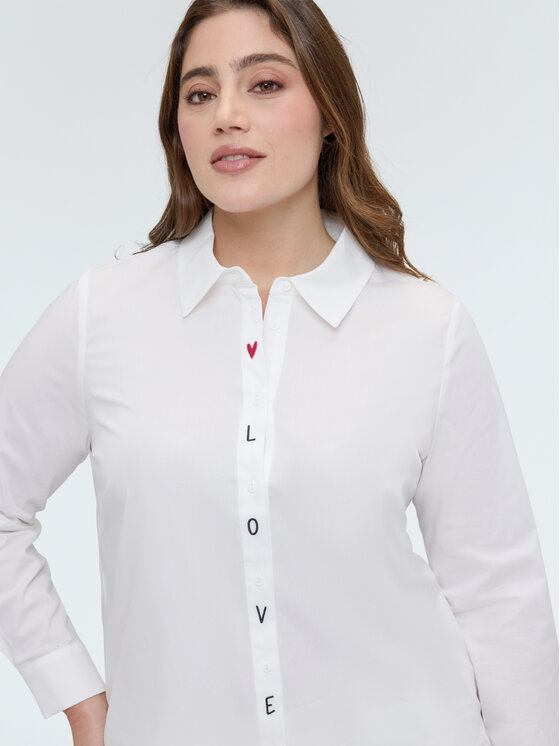Fiorella Rubino Fiorella Rubino Camicia 5046T001450N011 Bianco Regular Fit