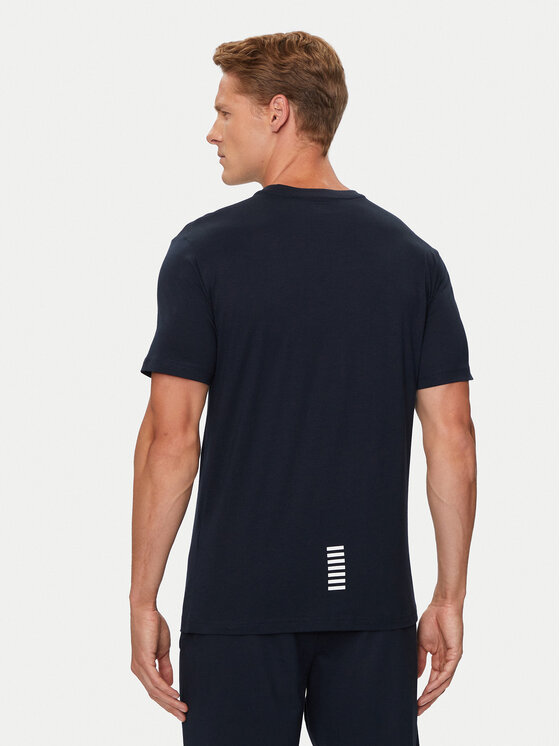 EA7 Emporio Armani EA7 Emporio Armani Tričko 8NPT25 PJVPZ 1562 Tmavomodrá Regular Fit
