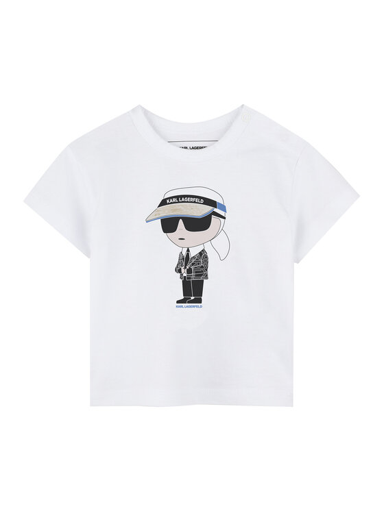 Karl Lagerfeld Kids Karl Lagerfeld Kids Komplet t-shirt i spodenki Z30502 M Czarny Regular Fit