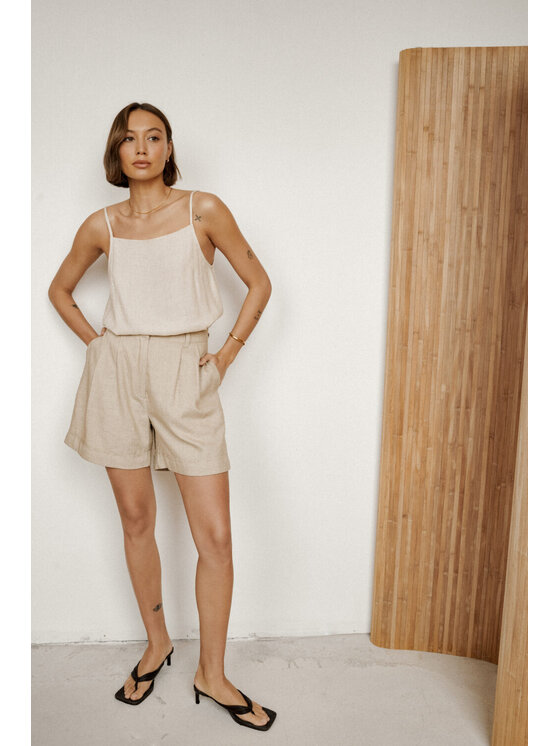 Duende Duende Szorty materiałowe Tierra Shorts Beżowy Regular Fit