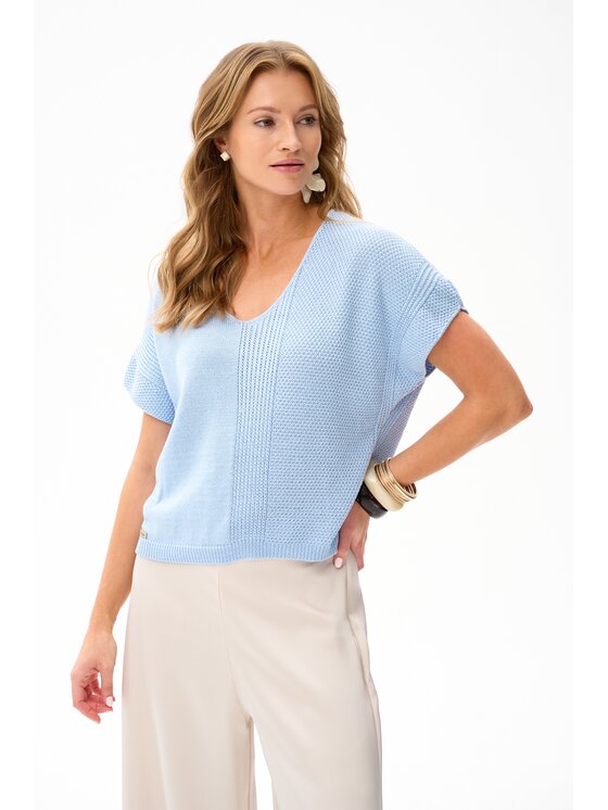 blue shadow blue shadow Bluzka Niga Niebieski Regular Fit