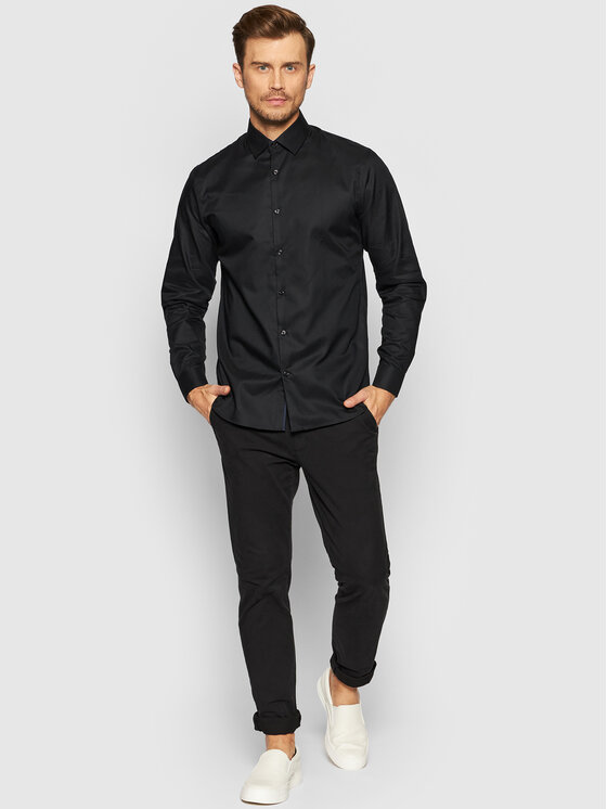 Selected Homme Selected Homme Camicia New Mark 16058640 Nero Slim Fit
