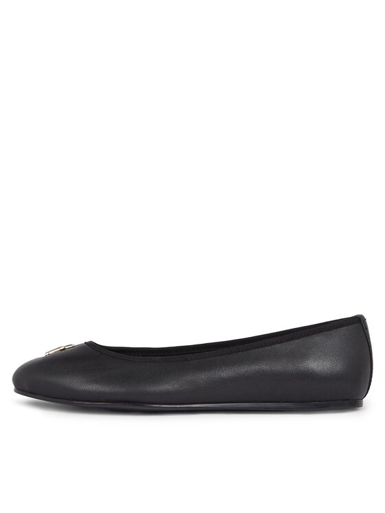 Tommy Hilfiger Tommy Hilfiger Ballerinas Th Leather Ballerina FW0FW07712 Schwarz