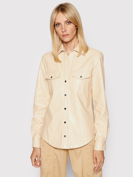 Pinko Košeľa Ciambella 2 1G16EB 7866 Béžová Regular Fit