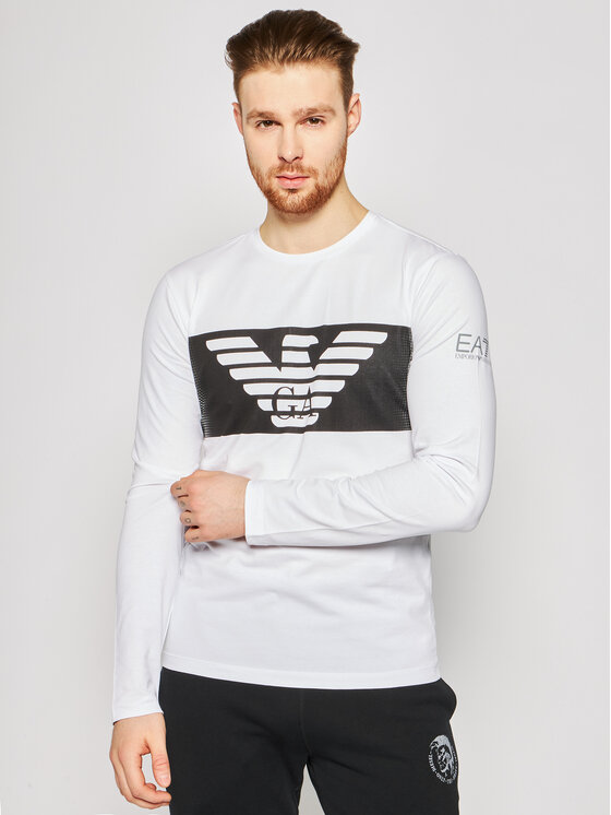 EA7 Emporio Armani EA7 Emporio Armani Longsleeve 6GPT59 PJQ9Z 1100 Biały Regular Fit