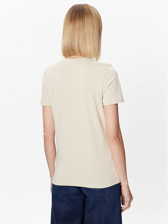 Tommy Hilfiger Tommy Hilfiger T-Shirt WW0WW28681 Beżowy Regular Fit