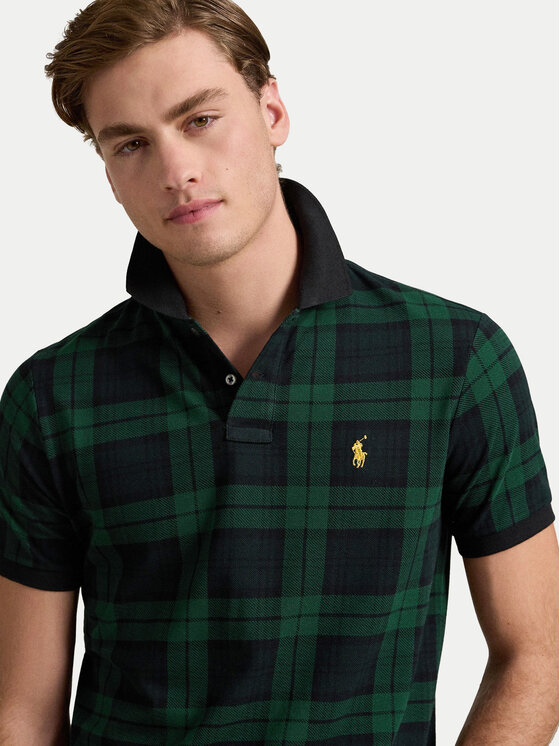 Polo Ralph Lauren Polo Ralph Lauren Polo majica 710962013001 Zelena Custom Slim Fit