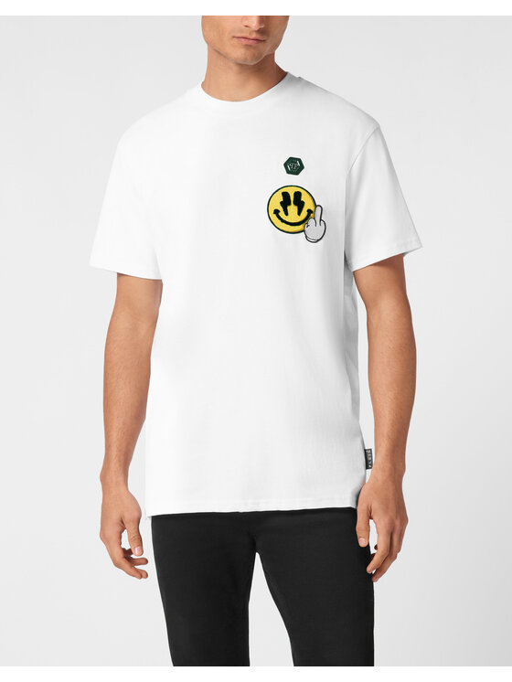 PHILIPP PLEIN PHILIPP PLEIN T-Shirt 21085 Biały Regular Fit