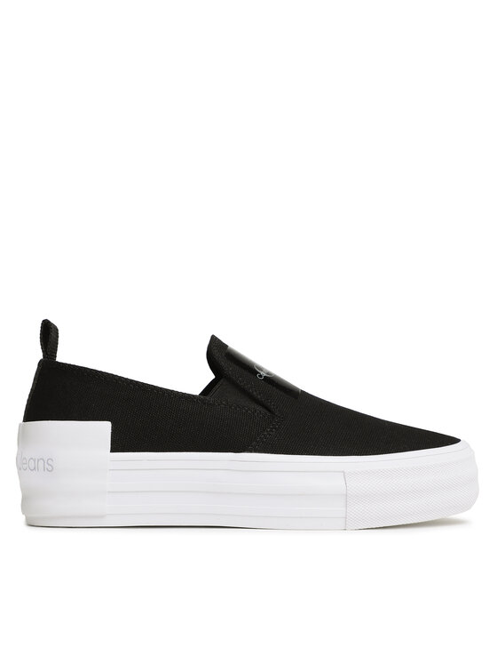 Calvin Klein Jeans Tenis Superge Bold Vulc Flat Slipon YW0YW01040 Črna