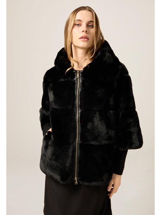 Oltre Oltre Cappotto invernale 0075R000470N033 Nero Baggy Fit