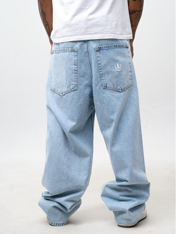 Jigga Wear Jigga Wear Jeansy Szerokie luźne streetwear 129224 Niebieski Baggy Fit