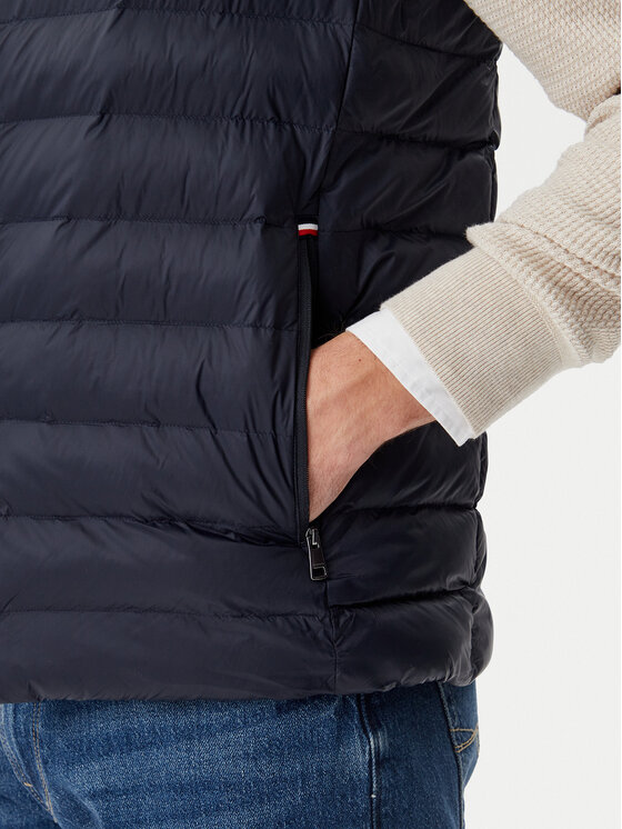Tommy Hilfiger Tommy Hilfiger Kamizelka Core Packable MW0MW39989 Granatowy Regular Fit
