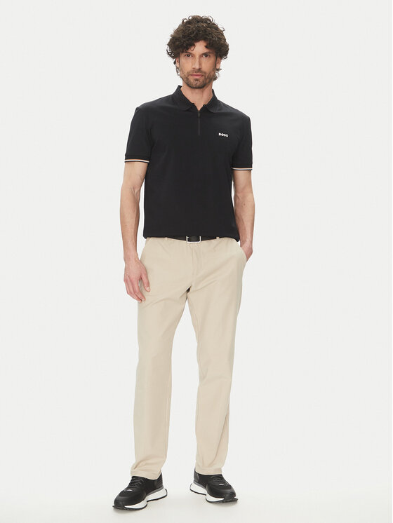 BOSS BOSS Polokošile Philix Pima 50538177 Černá Regular Fit