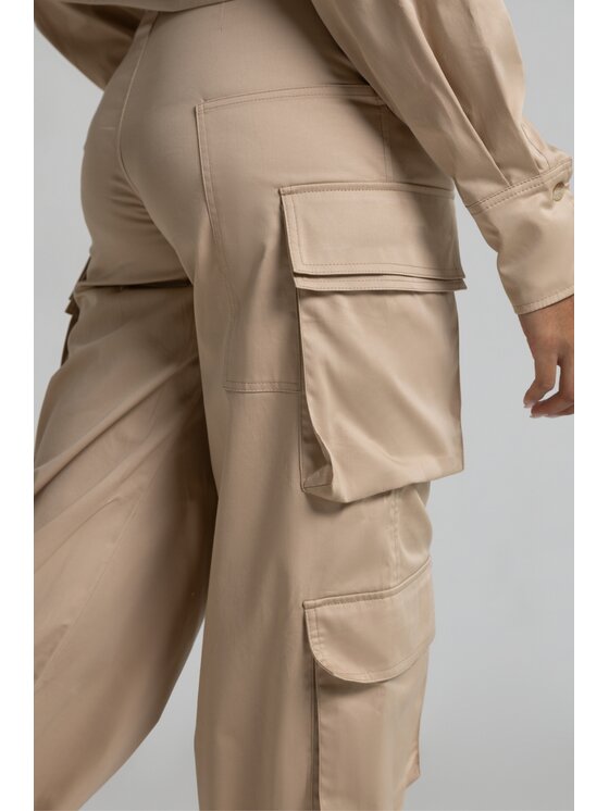 Chiara Wear Chiara Wear Spodnie materiałowe CARGO Beżowy Cargo Fit